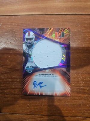 2025 Bowman University's Best OJ Frederique Jr Jumbo Patch Auto # /75 !!   
