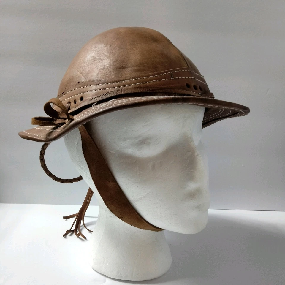 Sombrero de Vaquero Tradicional Brasileño de Cuero para Niños, Marrón Medido 6.5" en el Interior Foto 3 de 4