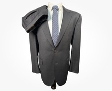 JOS. A. BANK SIG GOLD Charcoal Textured Wool 2pc Suit 42R/43R 36x31