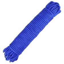 Nylon Rope - 100 Feet Blue Nylon String, 1/4 Inch Solid Braided Thick Strong ...