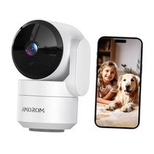 Indoor Security Camera 360  with Pan/Tilt, Pet Dog Baby Monitor, 2.4G 1 Pack