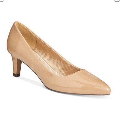 Easy Street Pointe Pumps Damenabsätze Nude Lack Größe 9 N (UVP $73)