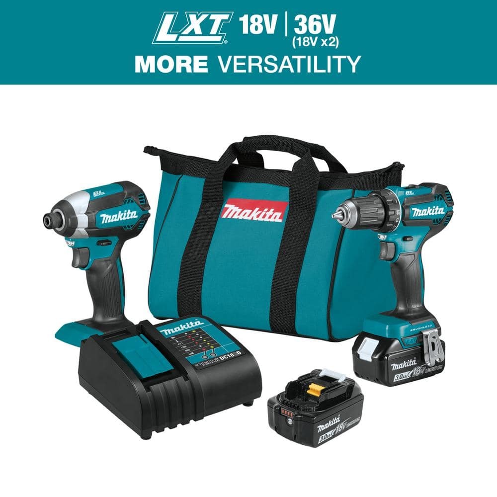 18V LXT Brushless Cordless Combo Kit with 3.0Ah Drill Driver and Impact