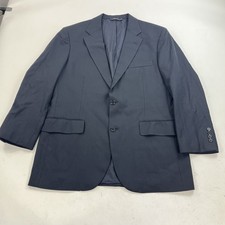 Brooks Brothers Blue Madison Saxxon Blue Wool Herringbone Blazer Suit Jacket 40