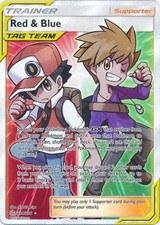 Lightly Played Red & Blue - 234/236 - Full Art Ultra Rare Pokemon Cosmic Eclipse on eBay