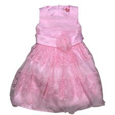 A Memory In Size 3/4 Girls Pink Tulle Party Dress Rosette