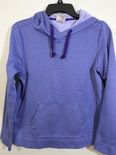 Danskin Now Hoodie Womens Medium Pullover Kangaroo Pocket Purple Periwinkle 