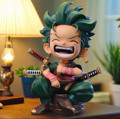 One Piece Smiling Figure Roronoa Zoro Chibi Cute Anime Collectible Toy Free Ship