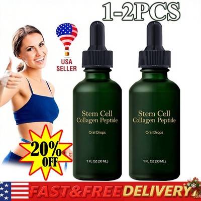 1/2X Stem Cell Collagen Peptide Oral Drops Firm Sagging Skin Reduce Wrinkle 30ml