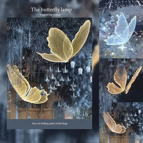 1/2PCS Outdoor Floor Butterfly Lamp Luminous Giant Led Lighting Party Decoration - Picture 4 of 29