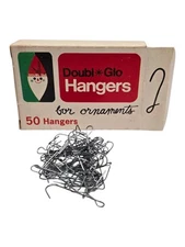NOS  Vtg 1971 Doubl Glo Hangers for Xmas Ornaments 1 box of 50 Metal Hooks