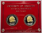 1994-95 UNIVERSITY OF NEBRASKA BACK TO BACK NATIONAL CHAMPIONS .999. SILVER SET