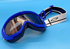 Smith Kids Ski Snowboard Goggles Blue with White Band S Logo - Used