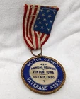 1920 Vinton Iowa Benton Co. Annual Veterans Association Reunion Badge & Ribbon