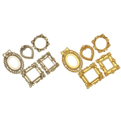 5Pcs Decorative Golden Frames Ideal For Family Photos And Artwork Display