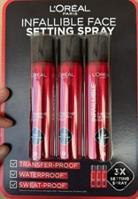 L'Oreal Paris Infallible Setting Spray 3-Pack, 75ml Long-Lasting, Lightweight