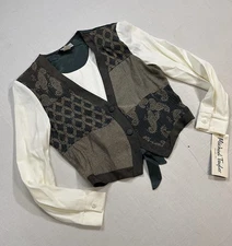 Vintage 80s Neiman Marcus Style Cottagecore Shirt Sz M Peasant USA DEADSTOCK