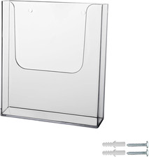 Acrylic Brochure Holder, 1 Packs 8 x 11.5 Inches Brochure Holder Wall Mount Flye