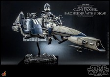 Star Wars Hot Toys TMS077 BARC Speeder Sidecar Heavy Weapons Clone Trooper 501st