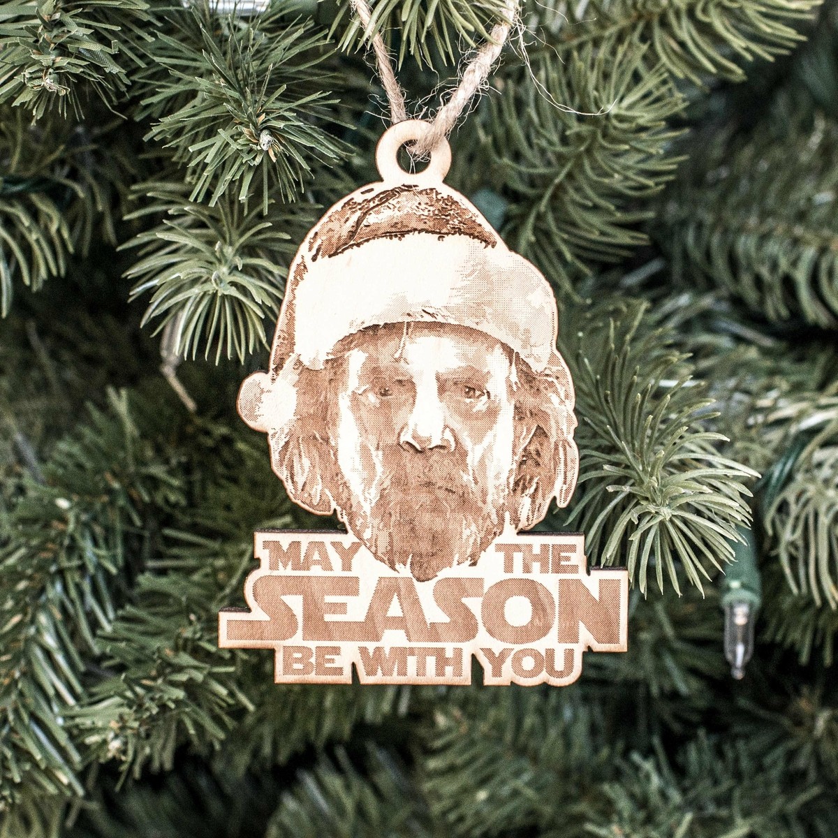 Ornament - May the Season be With You - Raw Wood 3x4in Ornament - May the Season be With You - Raw Wood 3x4in