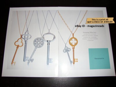 TIFFANY & CO. 2-Page PRINT AD 2009 PRESENTING TIFFANY KEYS