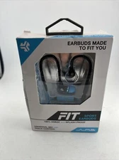FIT SPORT EARBUDS 100% SWEAT & SPLASH PROOF Electric Blue - Jet Black JL Audio.