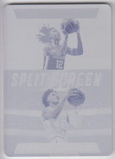 2023 Panini 2021-22 Noir Ja Morant Lamelo Ball Split Screen Magenta Plate 1/1