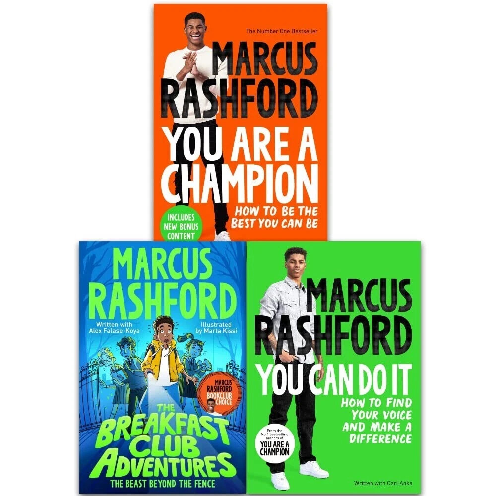 Marcus Rashford Collection 3 Books Set The Breakfast Club Adventures, You Can
