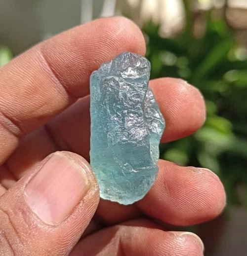 Piedras preciosas sueltas áspera aguamarina peso 71 cuidado 1 fotos tamaño 35X20X17 mm AF-71 Foto 2 de 4