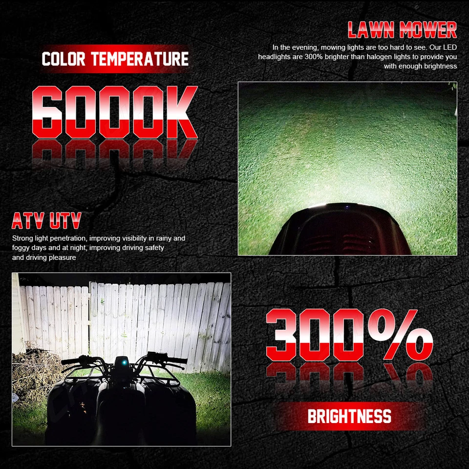 Bombilla de faro LED para Kawasaki KLT110 84-86 KLT160 85 KSF250 Mojave 250 87-04 Foto 4 de 4