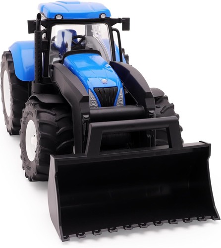 Toyland® 39cm (15") Blue Tractor With Opening Doors & Lifting Front End Loader - Picture 8 of 8