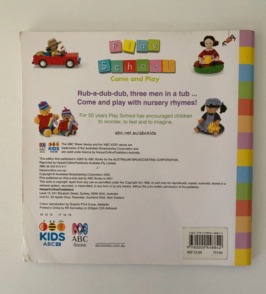 Lot Of 2 Play School Books ~ Nursey Rhymes Favourites & Alphabet ABC Kids - Image 3 of 4