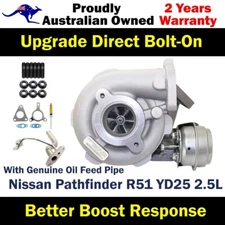 Upgrade Billet Turbo Charger+Oil Feed Pipe For Nissan Pathfinder R51 YD25 2.5L