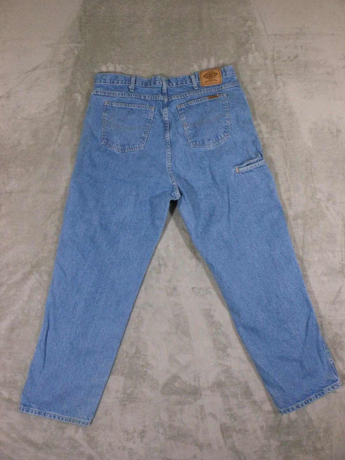 Dickies Jeans Men's 40x32 Double Knee Regular Fit Blue Denim Adult Casual