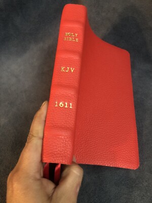 RARE 1611 King James Version KJV Bible with apocrypha Red Genuine ...