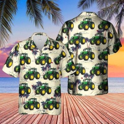 John Deere Tractor Hawaiian Shirt 