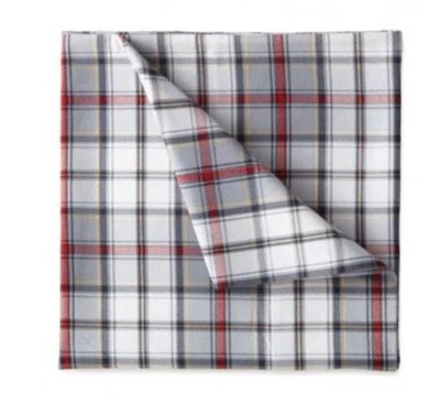 JCP Home 100% Cotton Heavyweight Flannel Sheet Set Blue Plaid King Bed Size