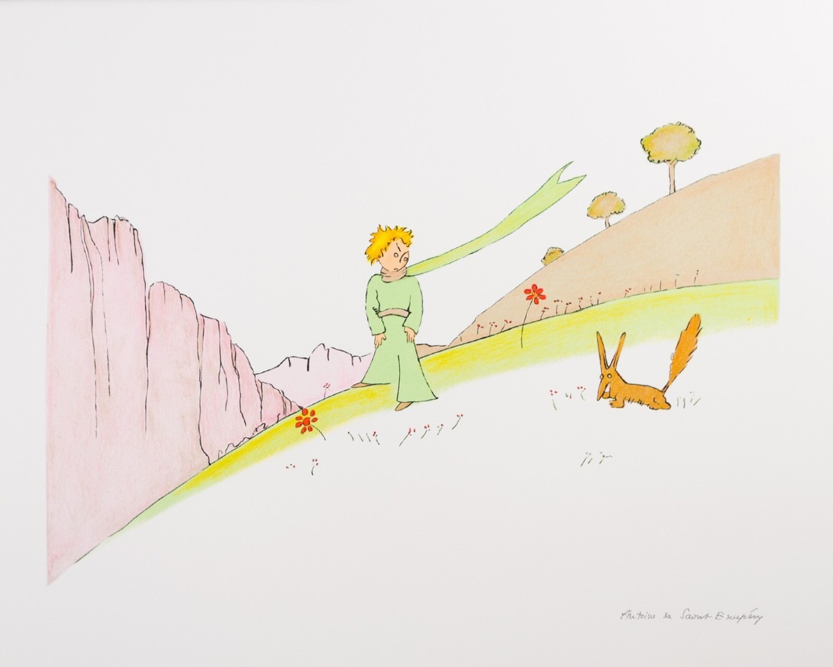Saint-Exupery The Little Prince And The Fox (signed lithograph