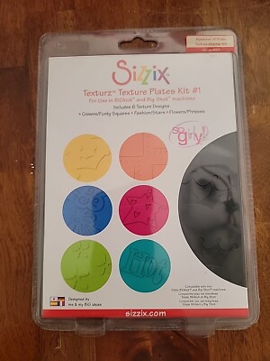Sizzix/Texturz Texture Plates Kit #1/So Girly/New