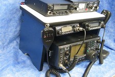 Green Ham Radio Bench Mount Rack Stack Kenwood Yaesu Icom Mike Antenna CB