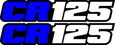 Blue CR 125 Swingarm Airbox Number Plate Decals Stickers CR125 Universal