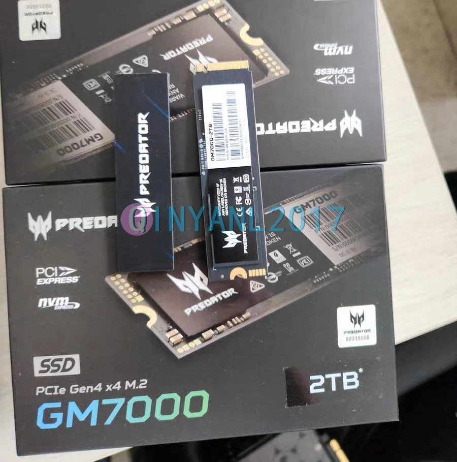 1PCS  Acer Preoator SSD GM7000 2TB 7400MB/s Pcle4.0 independence cache New - Image 2 of 4