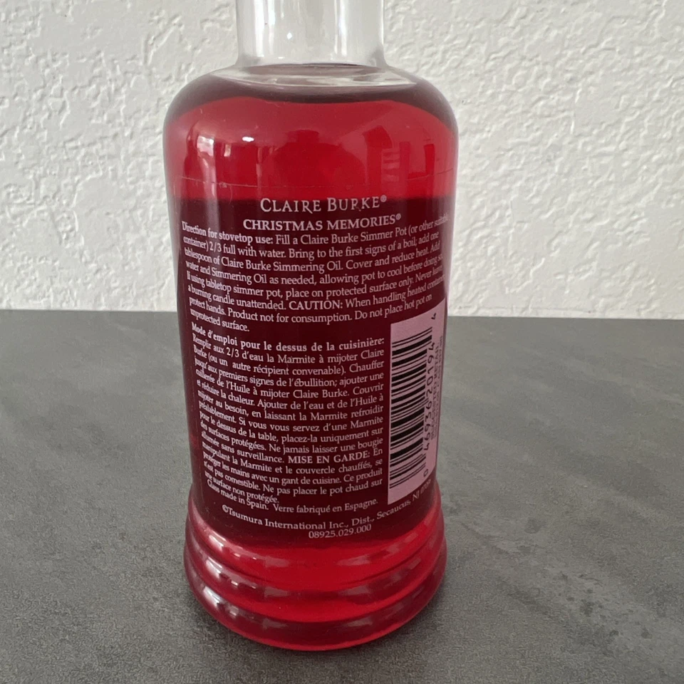 Vintage NOVO Anos 90 Claire Burke Memórias de Natal Óleo Fervente, 6,5 Onças Fluidas - Imagem 3 de 4