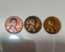 Lot 3×1949 P,D,S RB Lincoln Wheat Cent Pennies, Great Book Fillers,Free Shipping