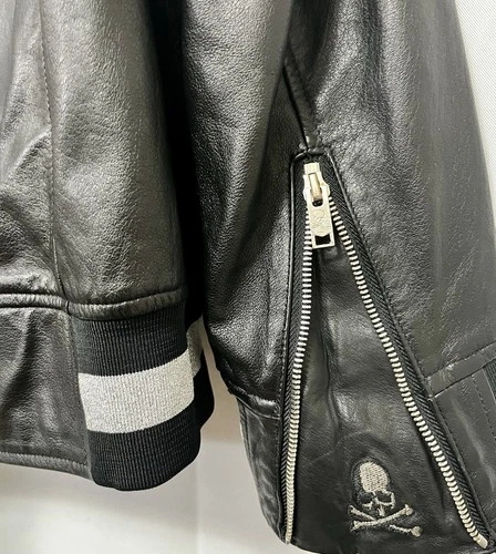 Rare Mastermind Japan MMJ Lambskin Leather Hoodie Size-XL Made in Japan 🇯🇵 image 8