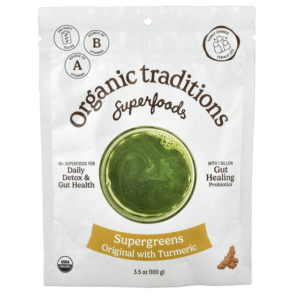 Superfoods, Supergreens Original with Turmeric, 3.5 oz (100 g)