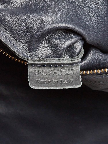Celine Mini-Gepäcktasche blau Python und schwarzes Leder - Bild 12 von 12