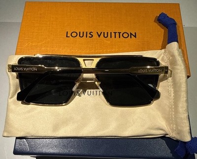 Louis Vuitton Z1584U 9XB Square Metal Sunglasses Gold/Brown 59□16