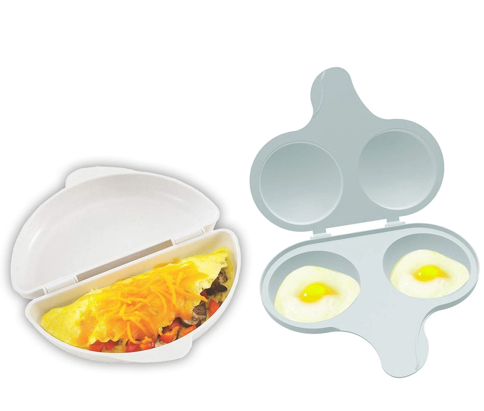 Omelet Pan Egg Poacher Microwaveable 2 Cavity HeavyDuty for Kitchen Prep
Opens in a new window or ta