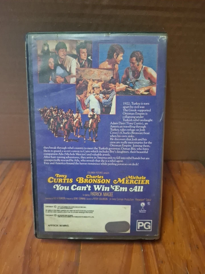You Cant Win Em All Vhs (Charles Bronson) 1970 Rare Grey Tape - Image 2 of 4